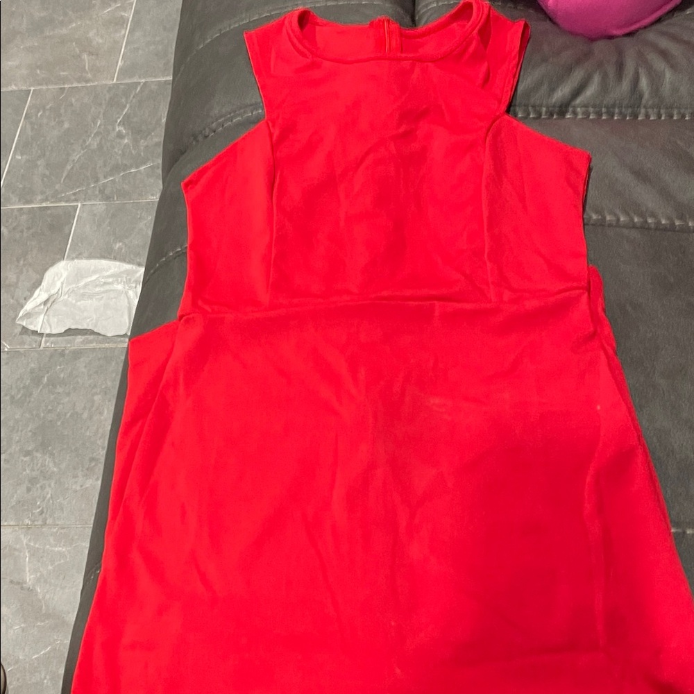 Elegant Red Sleeveless Dress